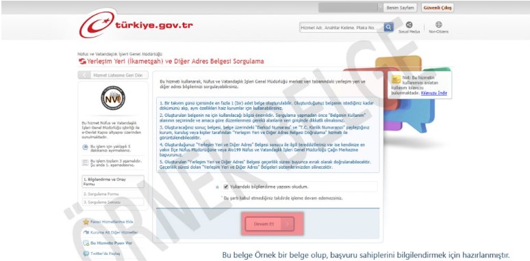 E-Devlet üzerinden Barkodlu İkametgah belgesi indirmek 9 Screenshot 5