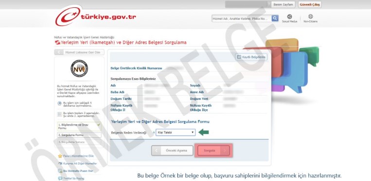 E-Devlet üzerinden Barkodlu İkametgah belgesi indirmek 11 Screenshot 7
